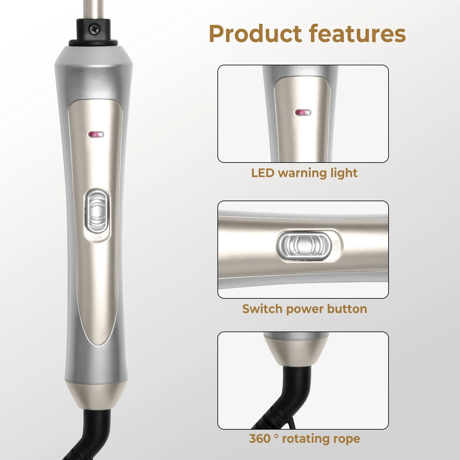 9mm Ceramic Curling Wand