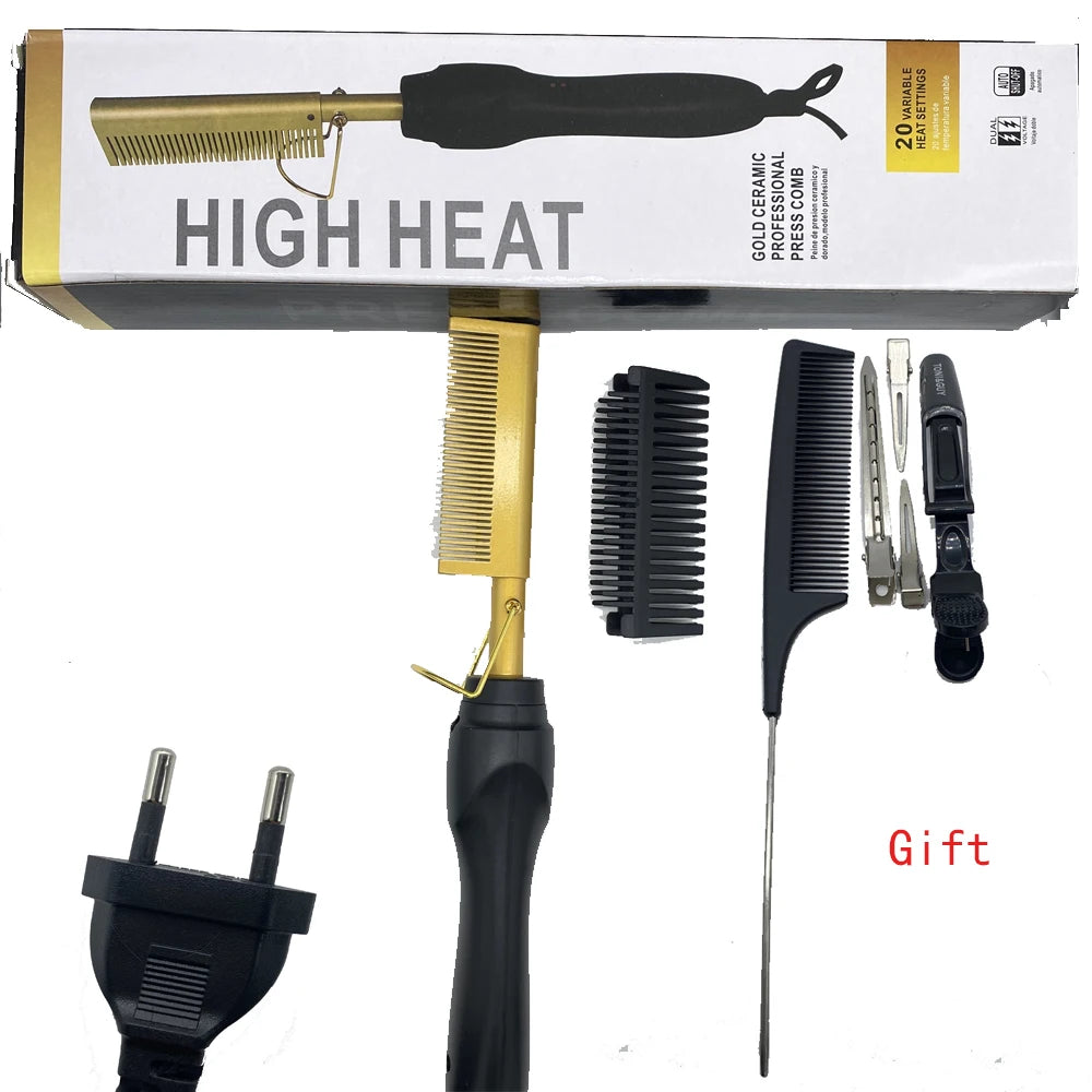 Electric Hot Comb Hair Straightener