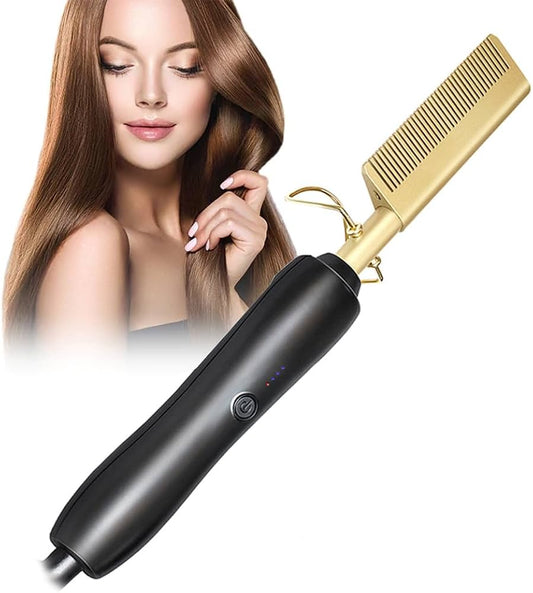 Electric Hot Comb Hair Straightener