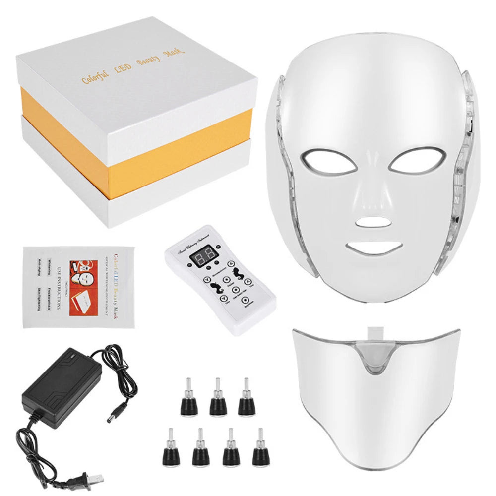 Wireless 7-Color LED Face & Neck Mask